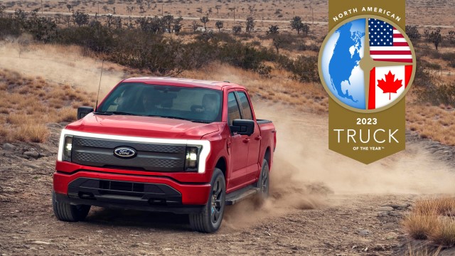 ford f-150 lightning in desert